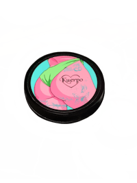 an image of a pink and blue tampon on a black background