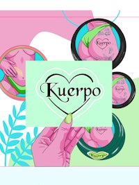 a hand holding a card with the word kuerpo on it
